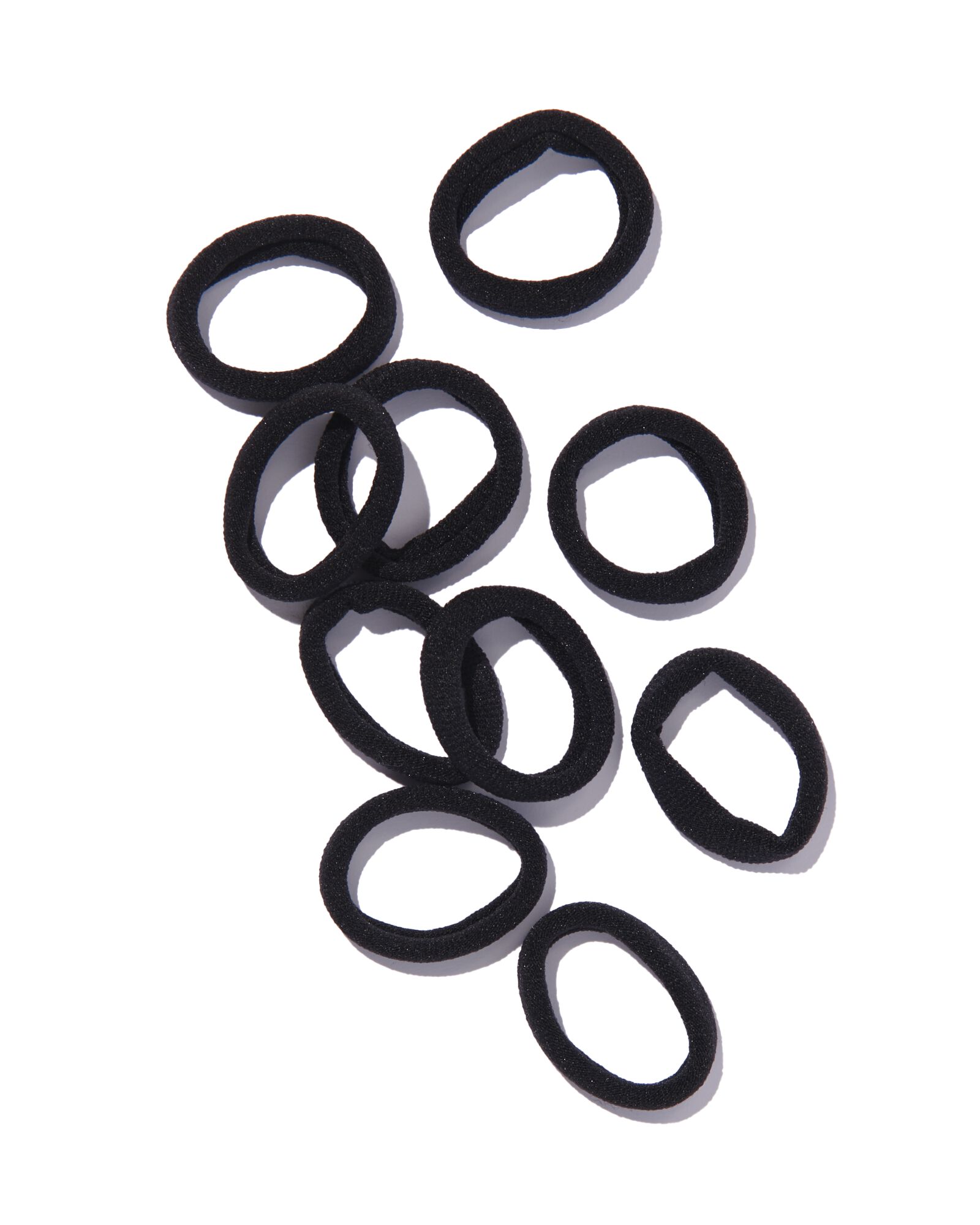 10 &eacute;lastiques pour cheveux tissu &eacute;ponge noir - 11872020 - HEMA