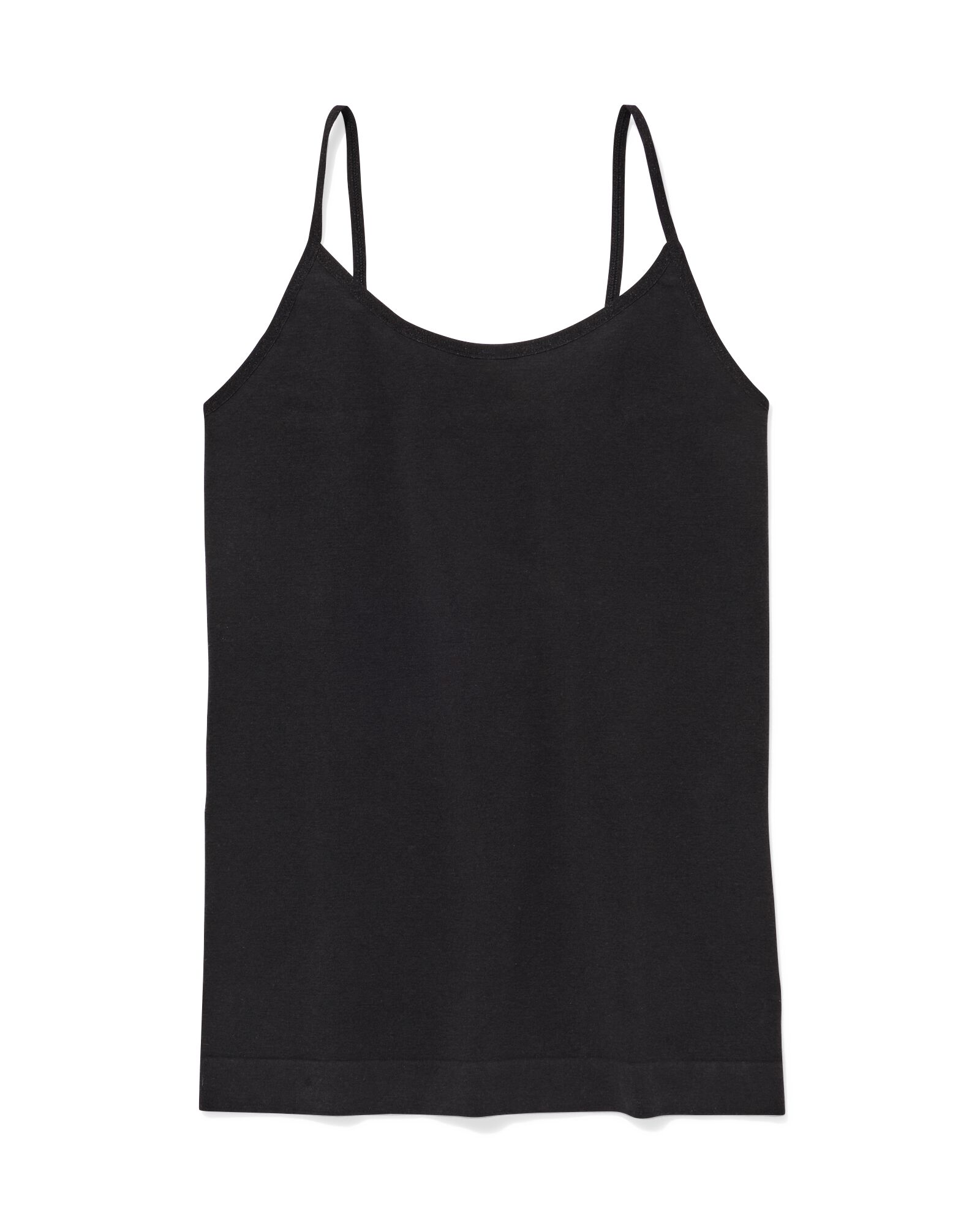 licht corrigerend hemd spaghettibandjes naadloos katoen zwart zwart - 21540150BLACK - HEMA