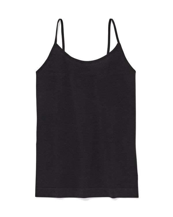 d&eacute;bardeur l&eacute;g&egrave;rement correcteur &agrave; bretelles spaghetti coton noir noir - 21540150BLACK - HEMA