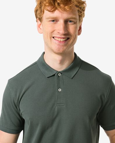 Herren-Poloshirt dunkelgrün - 2140320DARKGREEN - HEMA