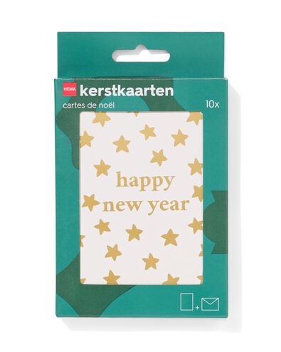 10 cartes de v&oelig;ux de Nouvel An avec enveloppe - 25300059 - HEMA
