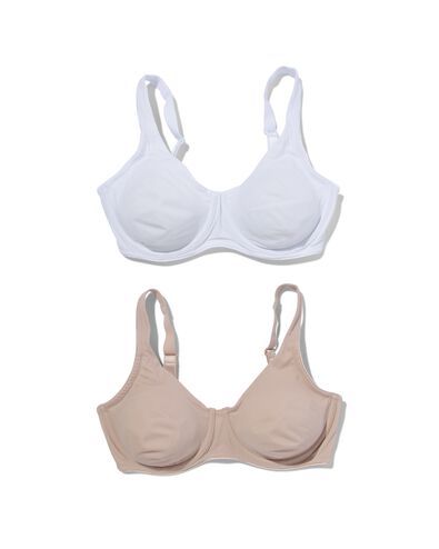 2er-Pack nicht vorgeformte B&uuml;gel-BHs, E - F bunt bunt - 1000028569 - HEMA