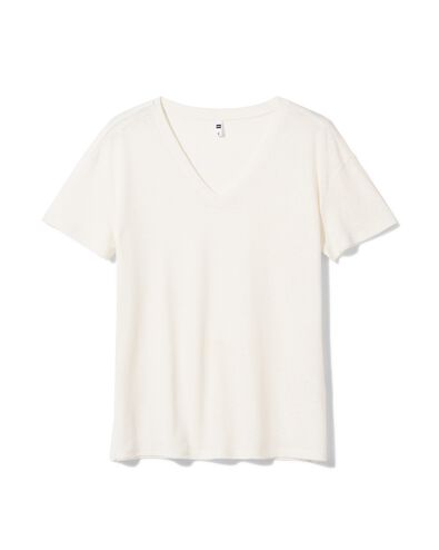 t-shirt femme Evie blanc blanc - 36208960WHITE - HEMA