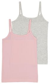 2er-Pack Mädchen-Hemden graumeliert graumeliert - 1000001703 - HEMA