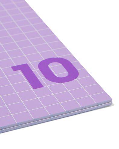 schriften lila A4 geruit 10mm - 3 stuks - 14120208 - HEMA