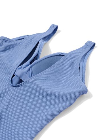 Damen-Badeanzug Fiona, figurfreundliche Passform, Strukturgewebe hellblau hellblau - 22360660LIGHTBLUE - HEMA