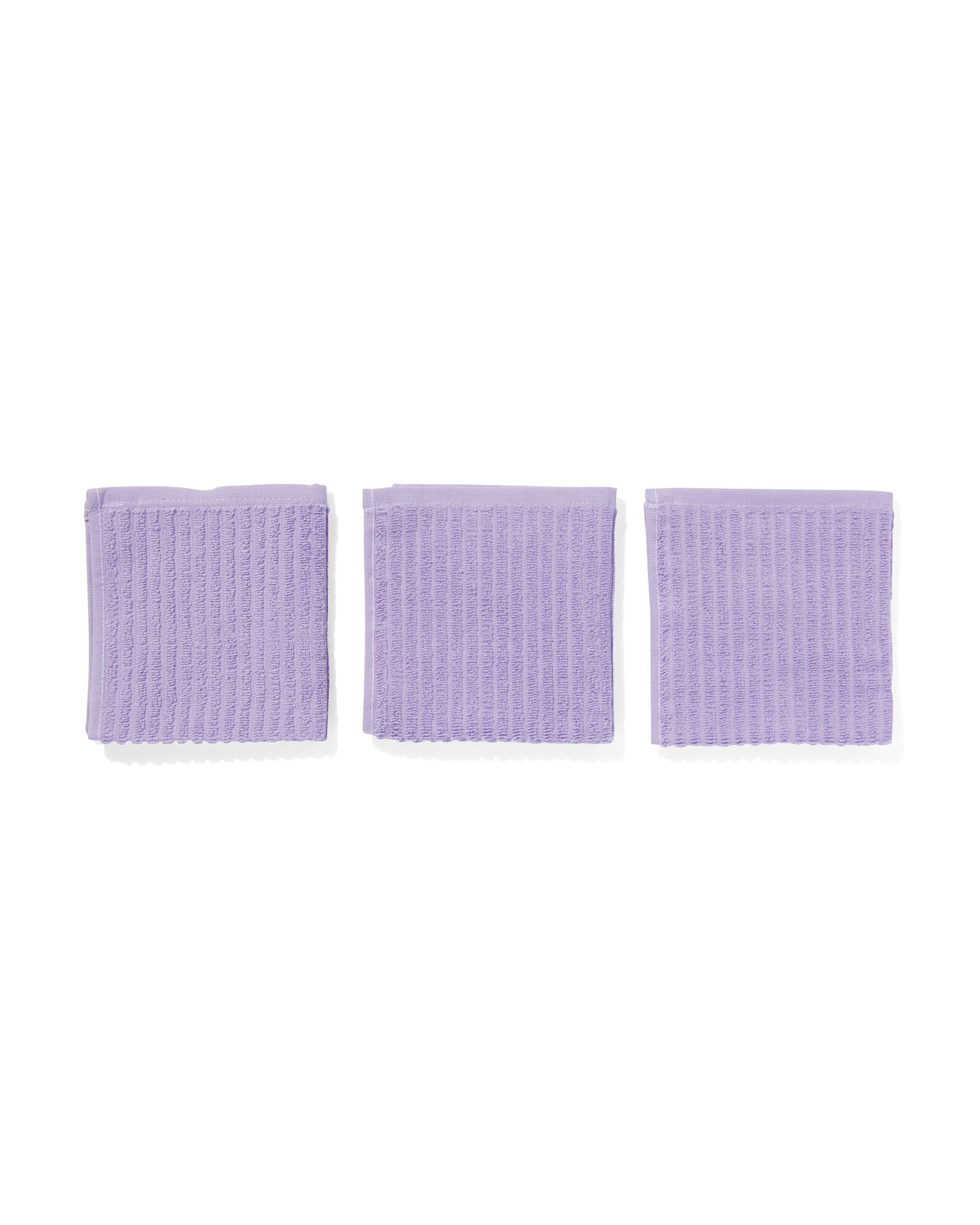 3 lavettes 30x30 coton lilas - 5400169 - HEMA