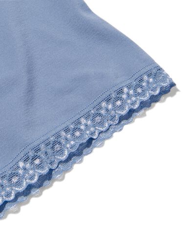 shortie femme sans coutures avec dentelle bleu L - 19690725 - HEMA