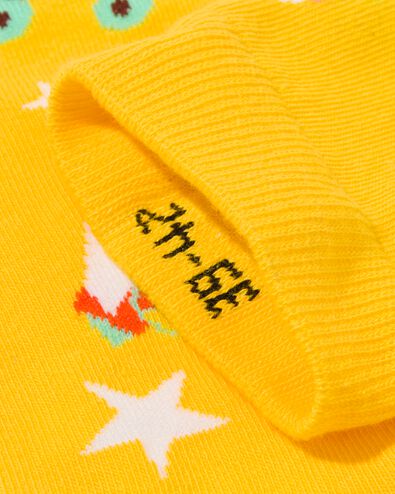 chaussettes avec coton You're on a roll jaune 39/42 - 4141157 - HEMA