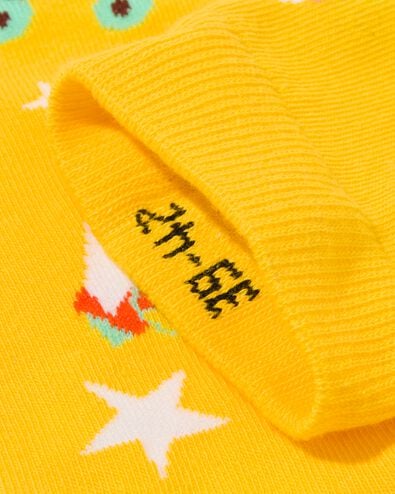 chaussettes avec coton You're on a roll jaune 43/46 - 4141158 - HEMA