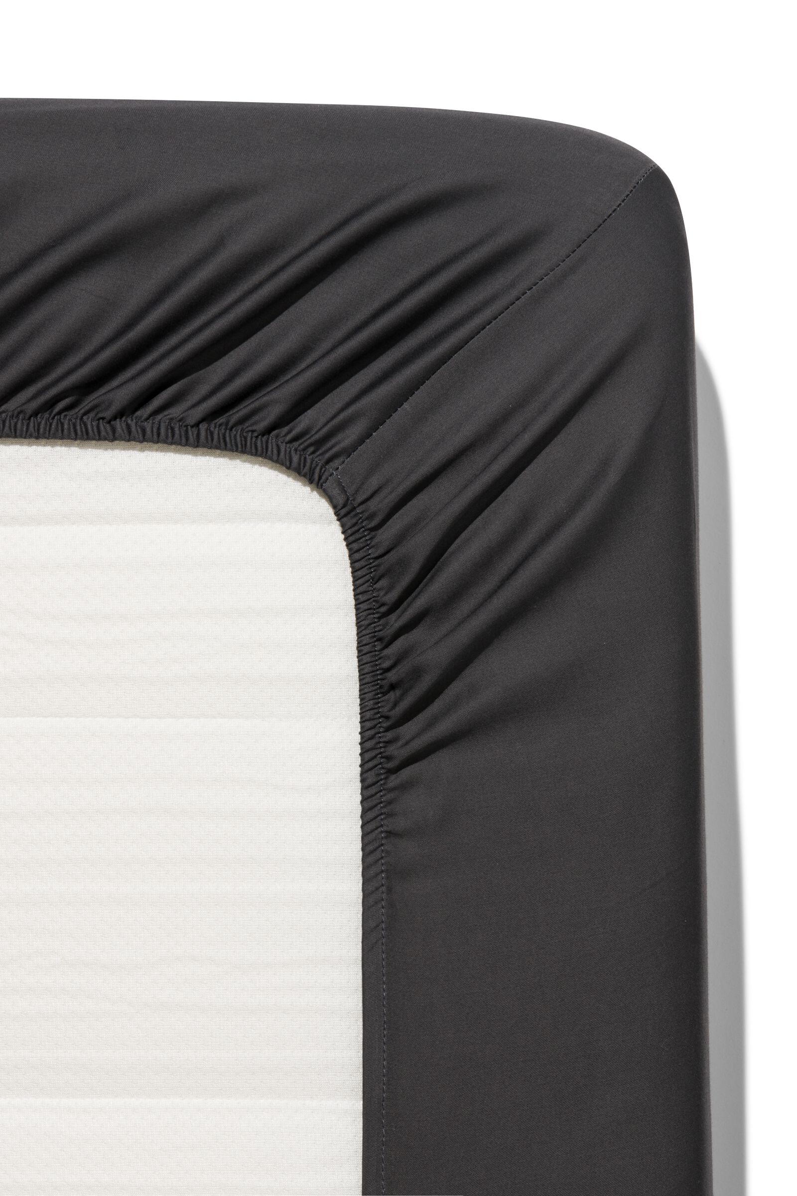 hoeslaken satijn 90x220 donkergrijs - 5180130 - HEMA