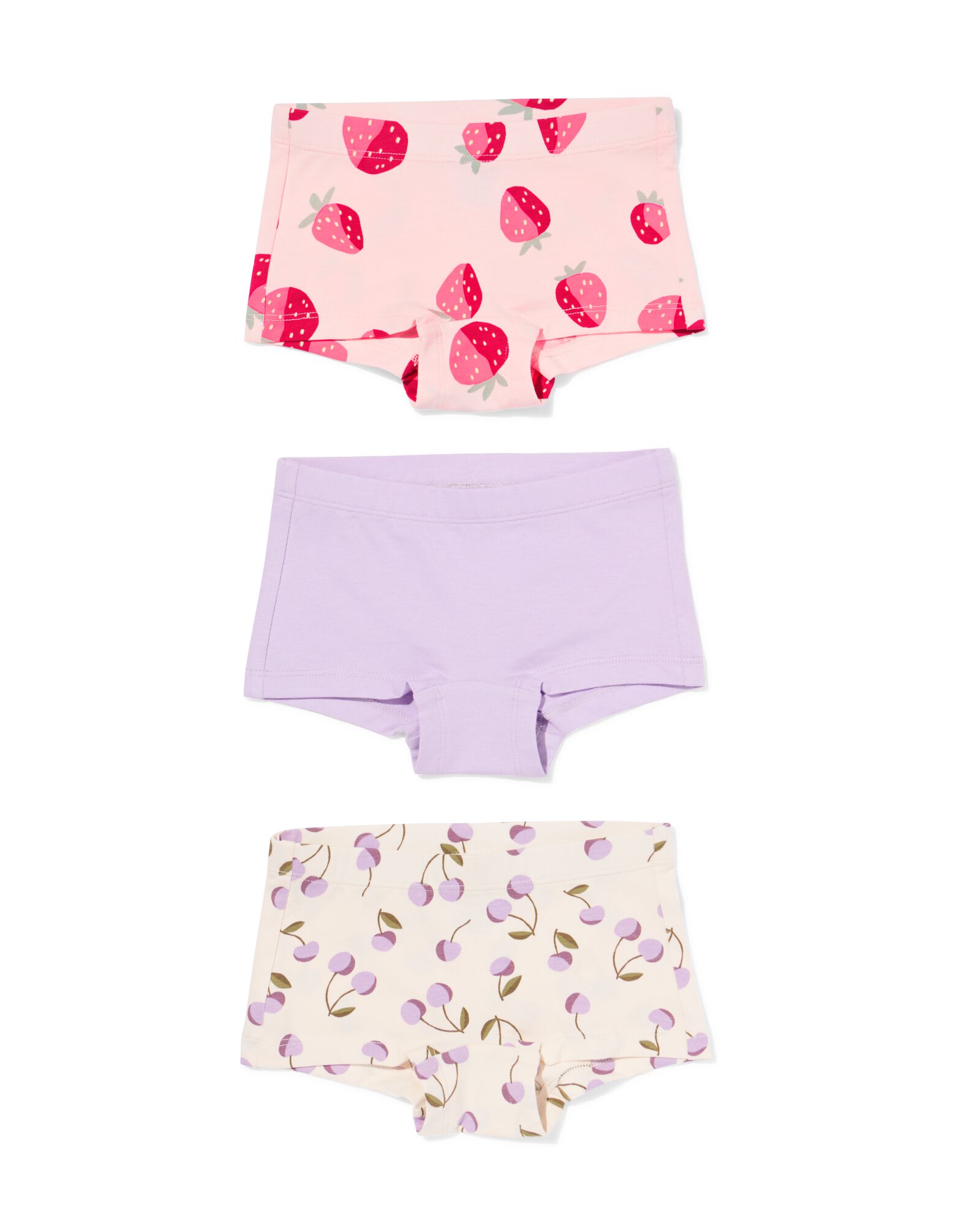 kinderboxers kersen - 3 stuks roze (roze)
