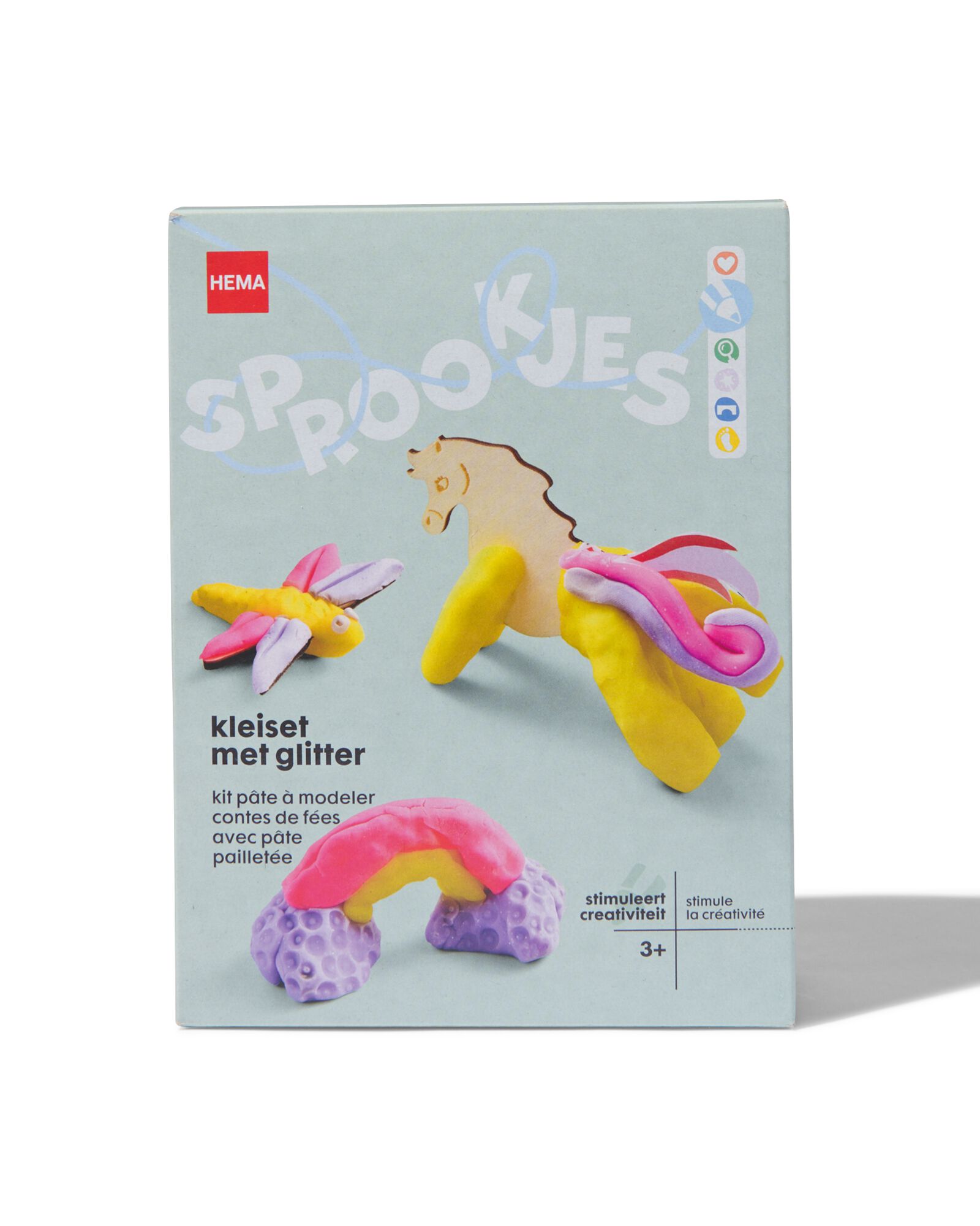 kit de pâte à modeler contes avec 3 couleurs - 15930040 - HEMA
