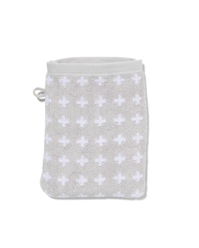 handdoeken - zware kwaliteit -  kruisje lichtgrijs lichtgrijs - 1000015754 - HEMA