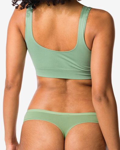 strings femme coton - lot de 2 vert vert - 19602154GREEN - HEMA