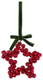 décoration de noël avec grelots rouges étoile 11cm - 25103588 - HEMA