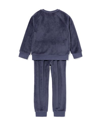 kinderpyjama fleece auto donkerblauw - 23001450DARKBLUE - HEMA
