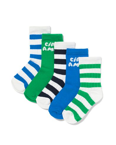 kindersokken ciao amici - 5 paar groen groen - 4311120GREEN - HEMA