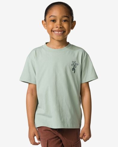 kinder T-shirt palm groen groen - 30717705GREEN - HEMA