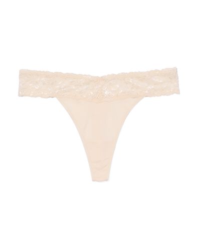 string femme coton avec dentelle rose p&acirc;le - 19620903LIGHTPINK - HEMA
