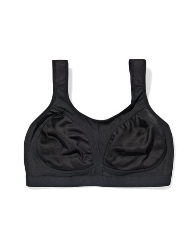 soutien-gorge de sport non pr&eacute;form&eacute; sans armatures - support &eacute;lev&eacute; noir noir - 1000011982 - HEMA