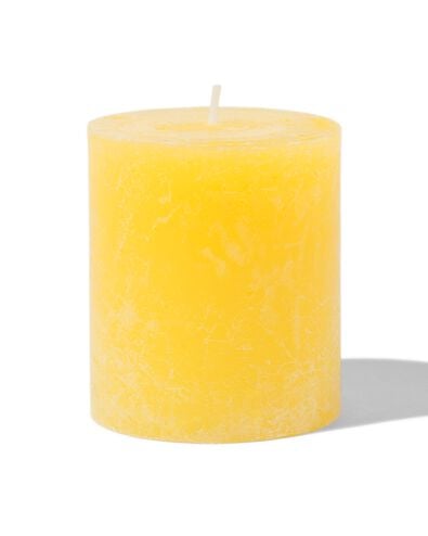 bougie rustique 7x8 jaune clair jaune clair 7 x 8 - 13502793 - HEMA