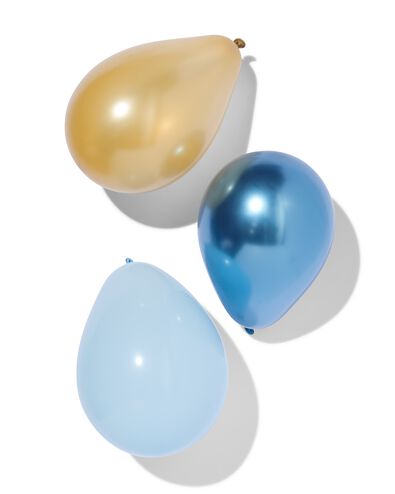 ballons &Oslash; 23 cm bleus et dor&eacute;s - lot de 20 - 14250021 - HEMA