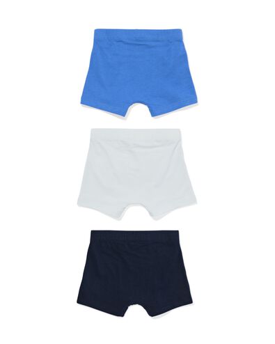 boxers enfant coton - lot de 3 bleu bleu - 19200170BLUE - HEMA