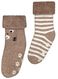 2 paires de chaussettes bébé avec coton marron 12-18 m - 4730344 - HEMA