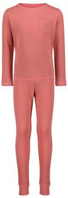 Kinder-Pyjama, Waffelstruktur altrosa altrosa - 1000028381 - HEMA