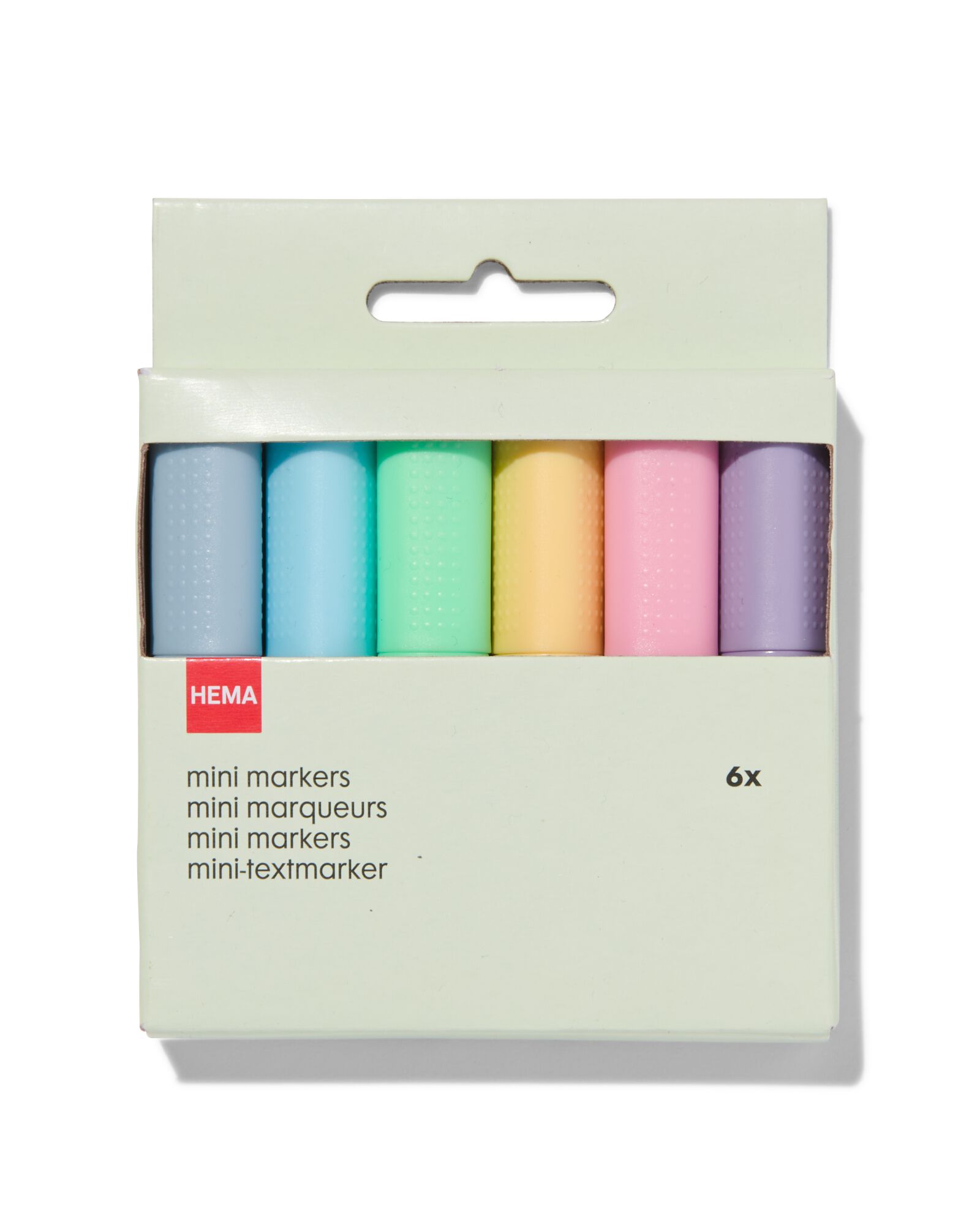 mini markers pastel - 6 stuks - 14430107 - HEMA