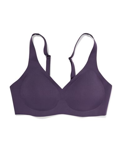 Nicht vorgeformter, b&uuml;gelloser BH &ndash; Ultimate Comfort dunkellila XL - 21801140 - HEMA