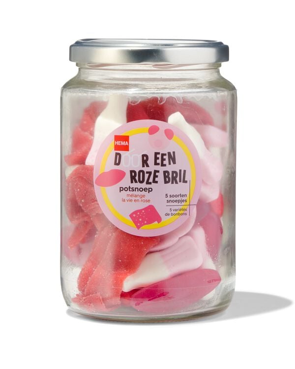 bonbons roses dans un pot 350g - 10290019 - HEMA