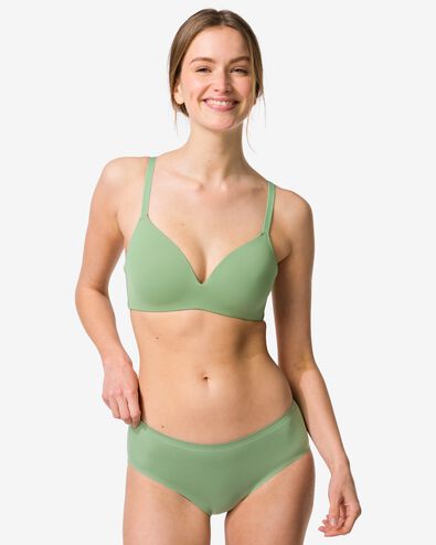 slip hipster femme second skin microfibre vert - 19602515GREEN - HEMA