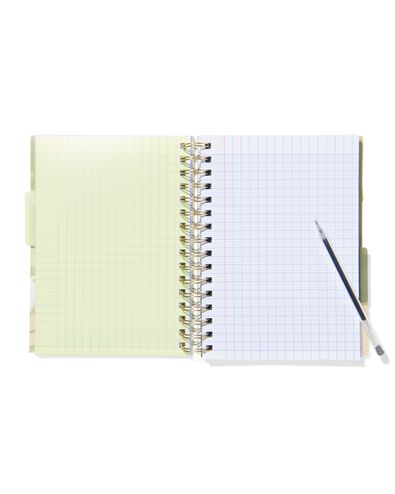 cahier &agrave; spirale 4-en-1 A5 &agrave; grands carreaux (Sey&egrave;s) - 14170115 - HEMA