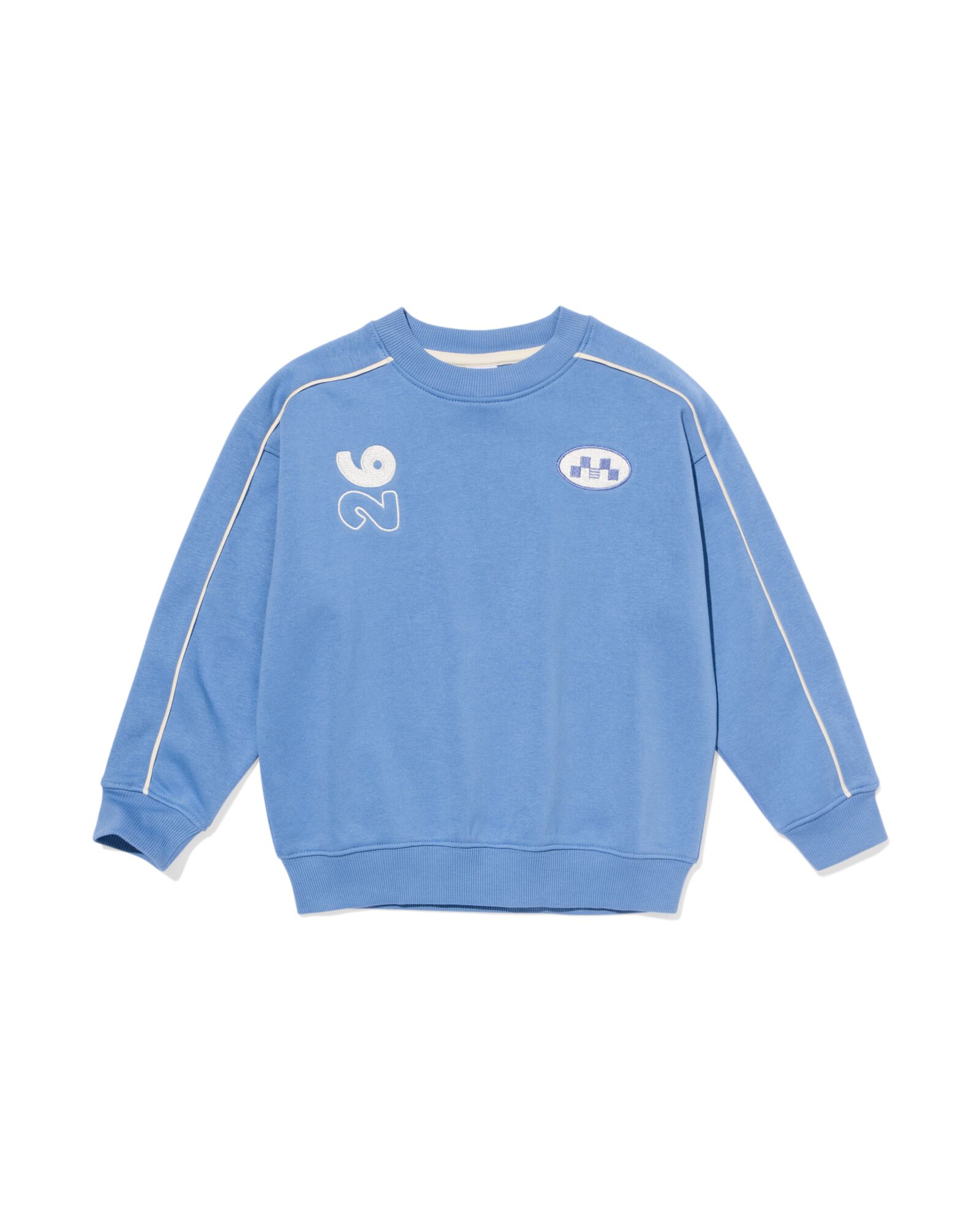 kindertrui sweatstof tekst blauw blauw - 30710913BLUE - HEMA