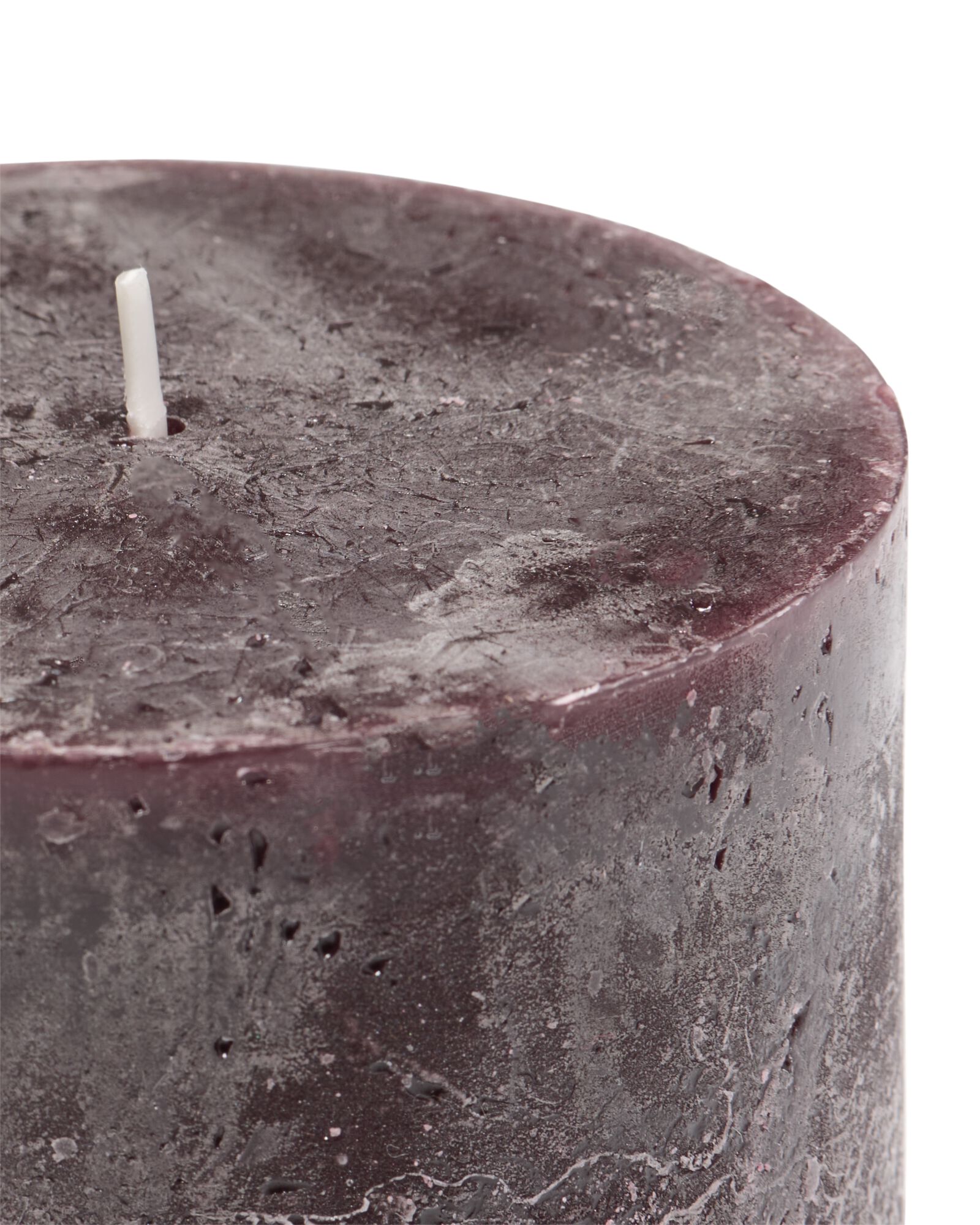 bougie rustique Ø10x10cm brun foncé marron foncé 10 x 10 - 13504077 - HEMA