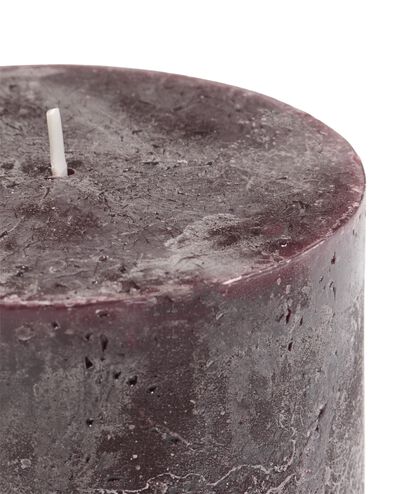 bougie rustique Ø10x10cm brun foncé marron foncé 10 x 10 - 13504077 - HEMA