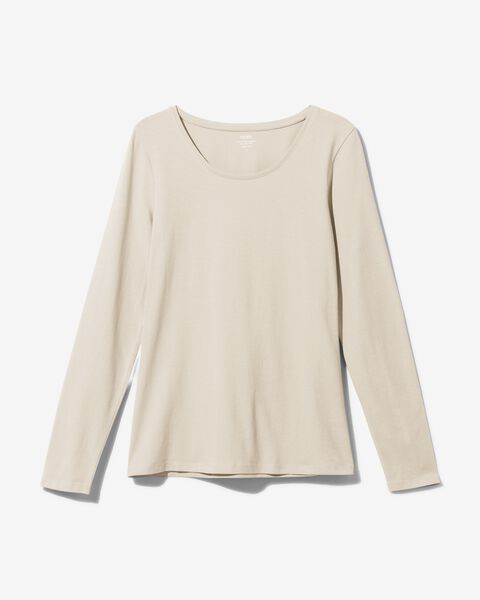 Basic-Damen-T-Shirt beige - 1000029911 - HEMA