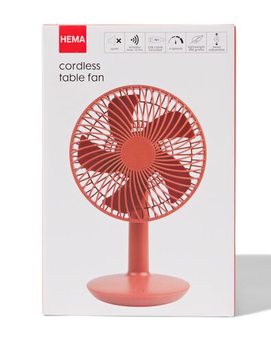 ventilateur de table sans fil silencieux Ø16cm terracotta mat - 80060032 - HEMA