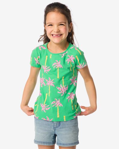 Kinder-T-Shirt grün 98/104 - 30864031 - HEMA