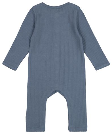 Newborn-Jumpsuit, gerippt, Biobaumwolle, Stretch dunkelblau - 1000022132 - HEMA