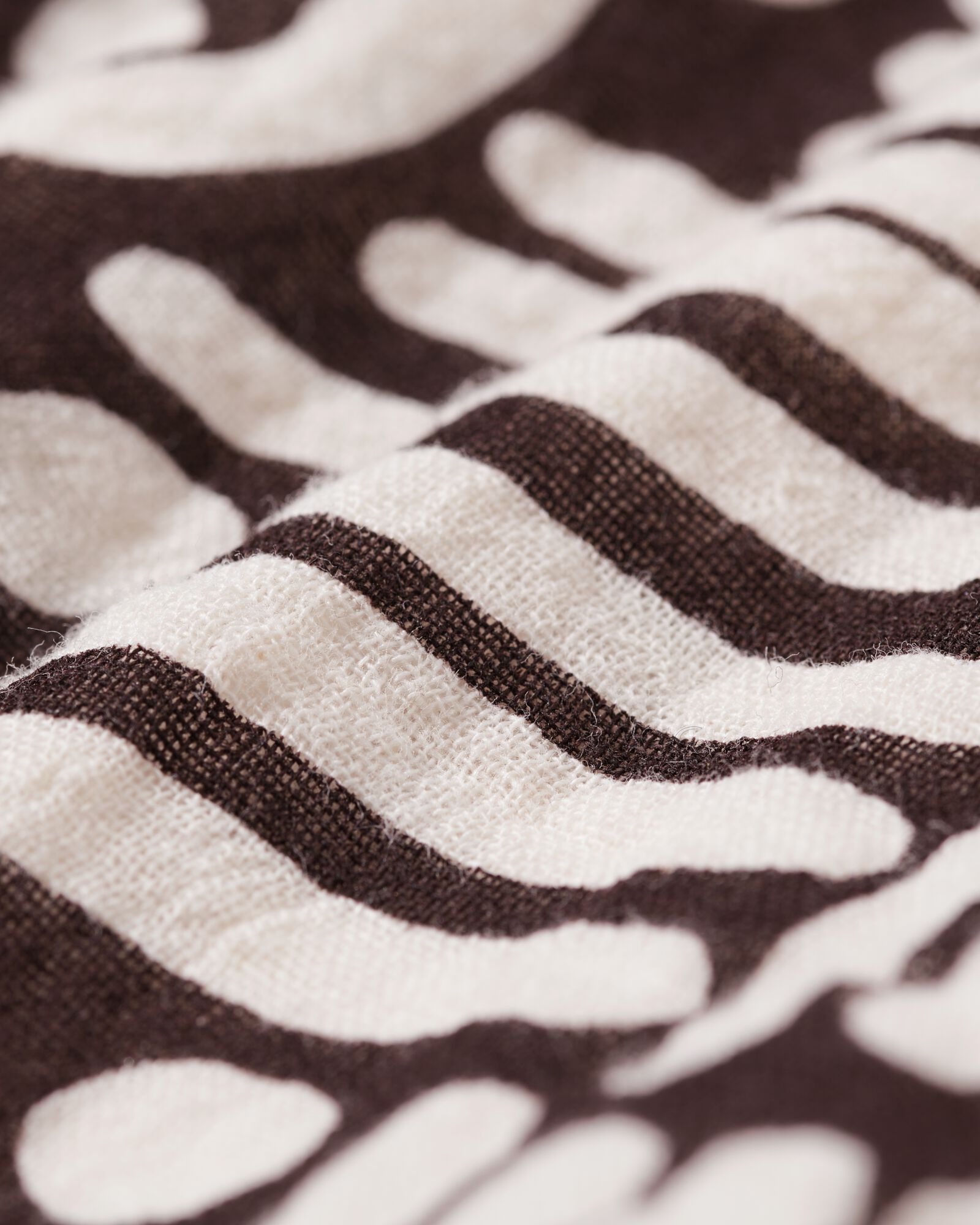 robe enfant trap&egrave;ze mousseline abstrait marron fonc&eacute; marron fonc&eacute; - 30848505DARKBROWN - HEMA