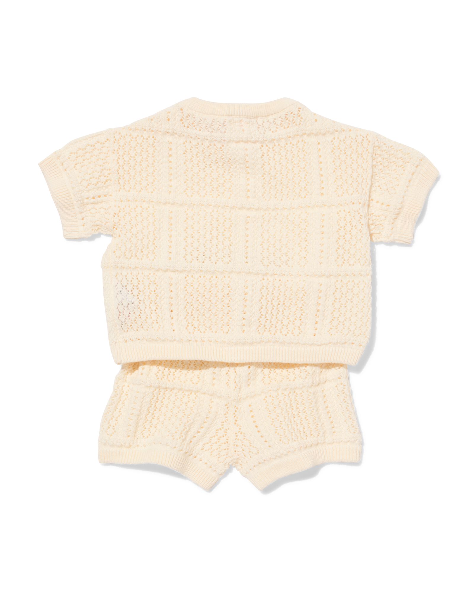 newborn kledingset fijngebreid ecru ecru - 33451020ECRU - HEMA