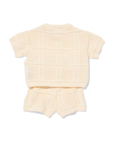 newborn kledingset fijngebreid ecru ecru - 33451020ECRU - HEMA