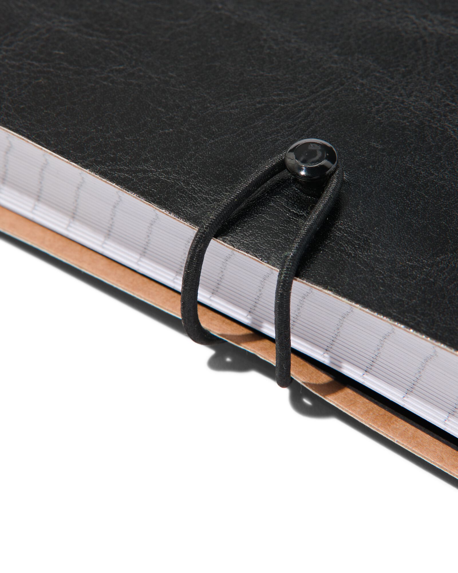 carnet lign&eacute; PU noir A5 - 14100174 - HEMA