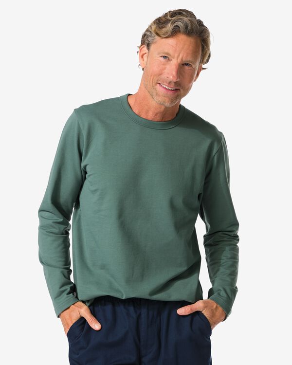 heren T-shirt relaxed fit middengroen middengroen - 2101930MIDGREEN - HEMA