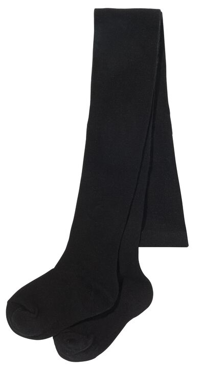 Kinder-Strumpfhosen mit Baumwolle, 2 Paar schwarz schwarz - 1000028428 - HEMA