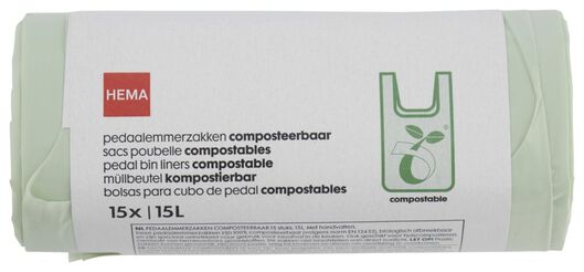 15er-Pack Treteimerbeutel, 15 L, kompostierbar - 20510118 - HEMA