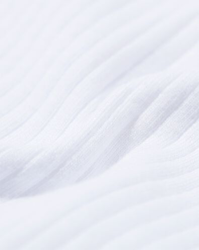 shortie haut à côtes en coton stretch pour femme blanc S - 21920027 - HEMA